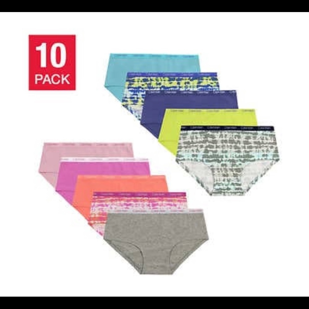 Calvin Klein Youth Hipster, 10-pack size Medium